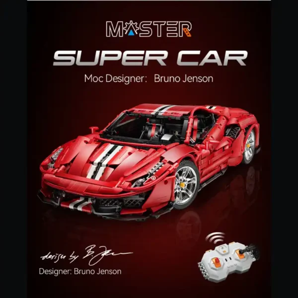 Master Red Ferrari Pista 488 Supercar C61042 – Bricks Building Toy Set China